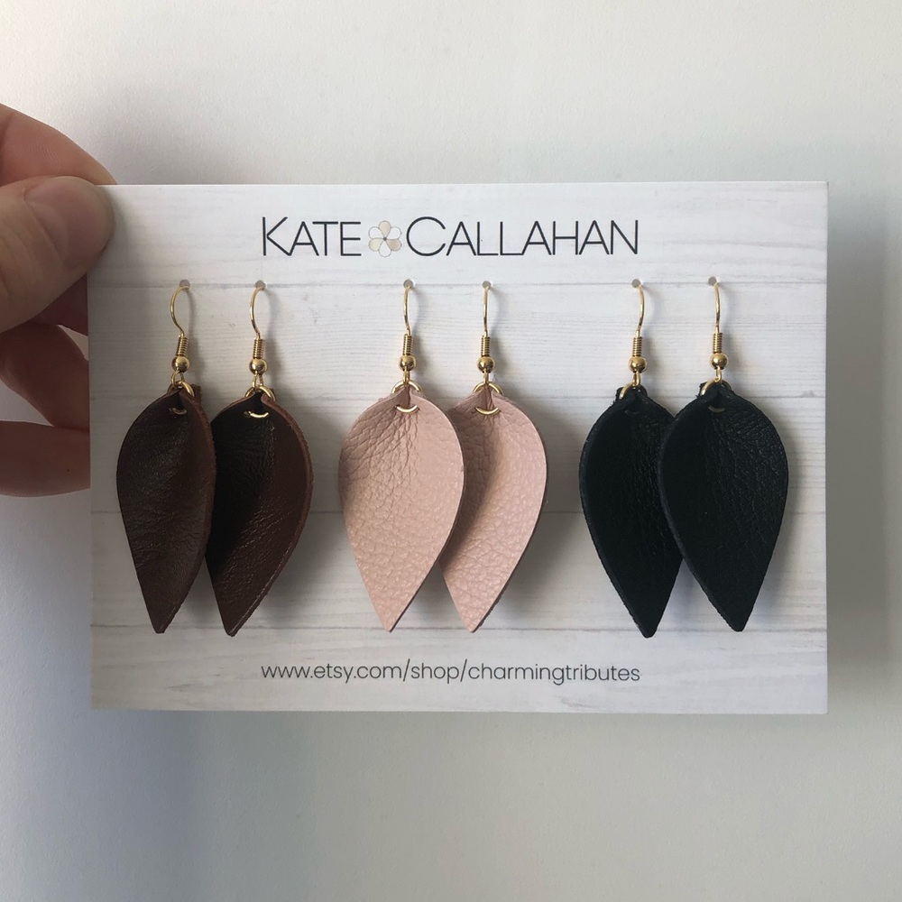 Leather earrings NEW